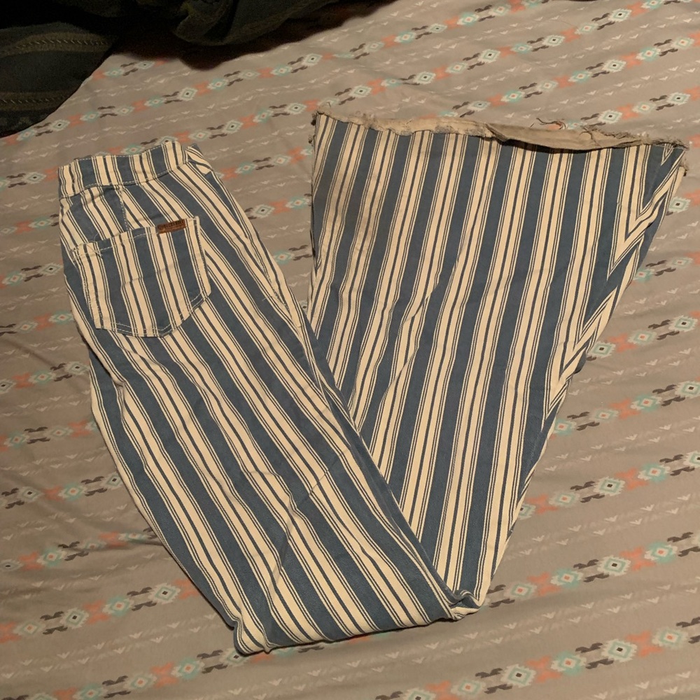 Striped Bell Bottom jeans